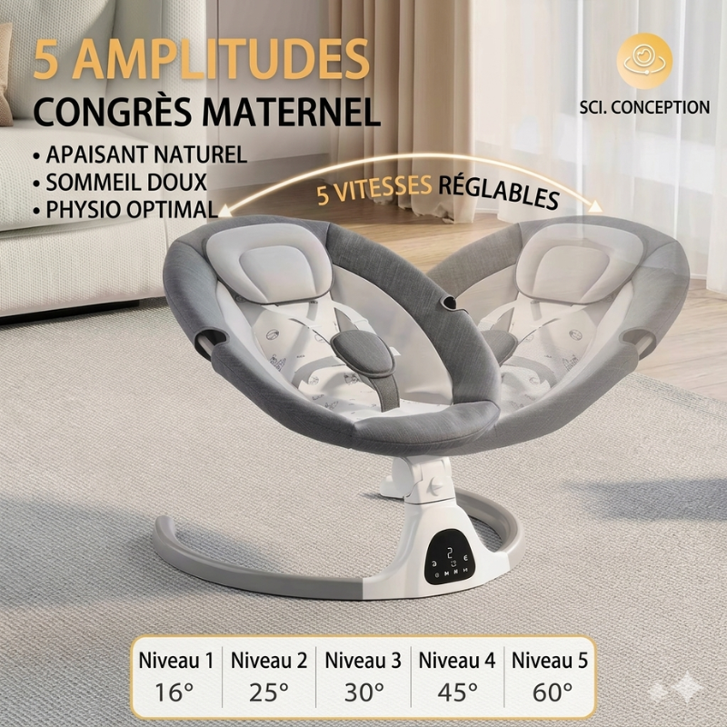 Balancelle bébé gris-Lumio-baby